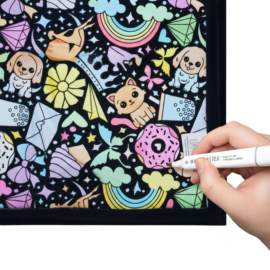 Manta para Colorear con 24 Rotuladores (150 × 125 cm)